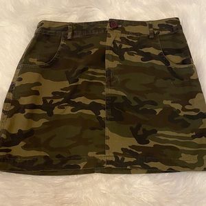 Wild Honey Camo Mini Skirt